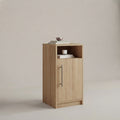 Bedside Cabinet with Door and Open Shelf