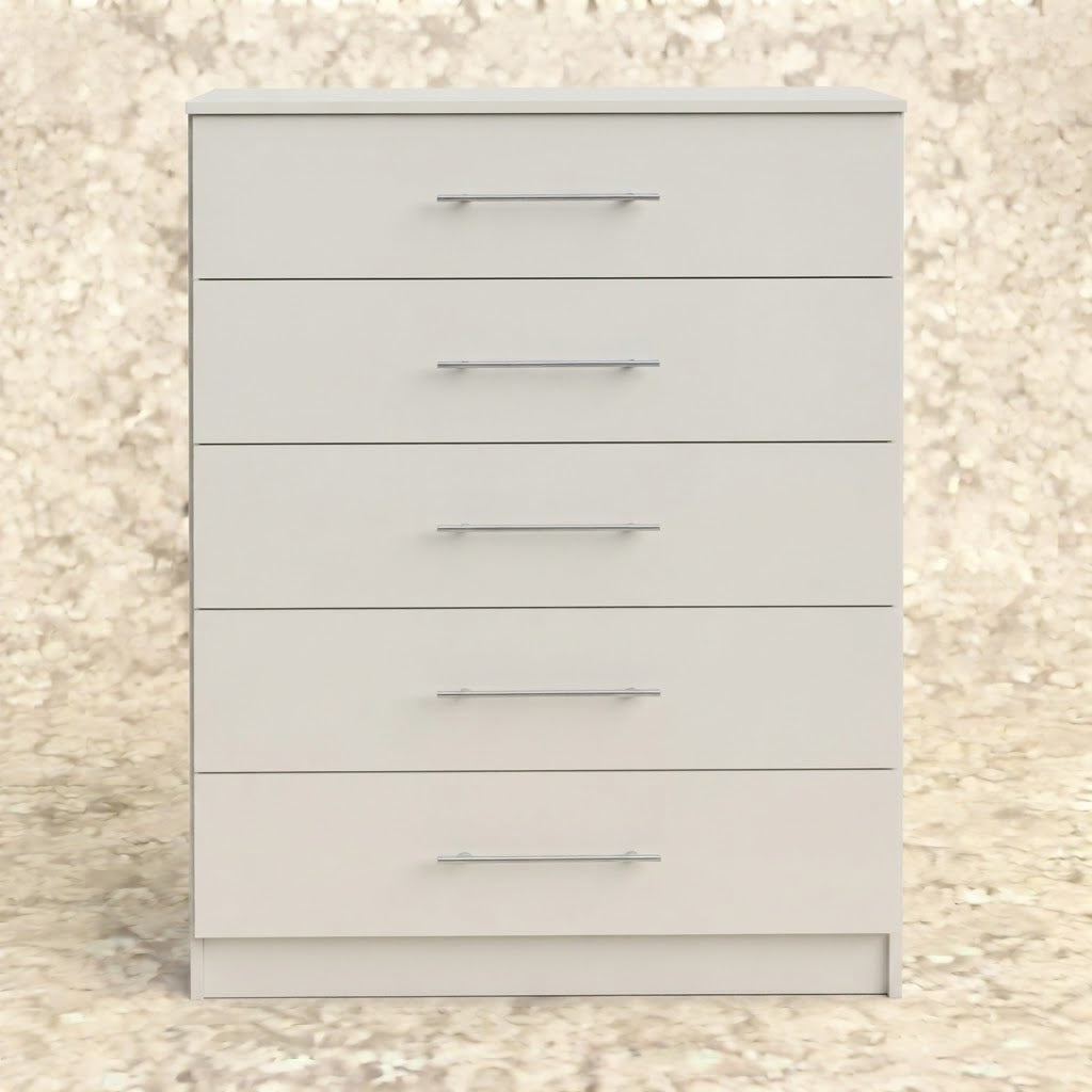 Budget 5-Drawer Tallboy Dresser, Bedroom Storage Cabinet