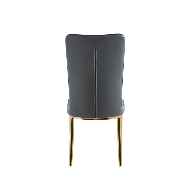 Modern Upholstered Dining Chair with Metal Legs