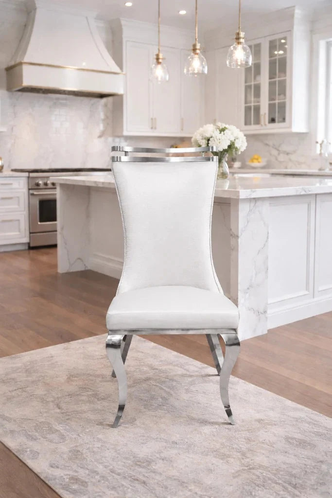 Greek Curved High Back Contemporary Dining Chair