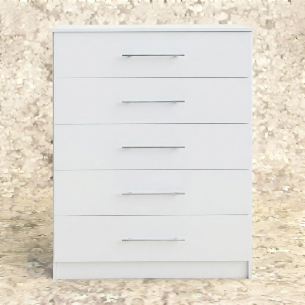 Budget 5-Drawer Tallboy Dresser, Bedroom Storage Cabinet