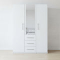 Mini Fitment 2-Door Mirrored Wardrobe with 3 Drawers