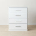 Modern 4-Drawer Wooden Chest of Drawers | Bedroom Storage Dresser
